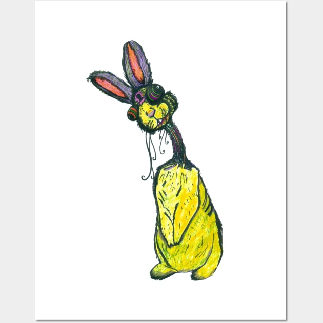 Long Neck Bunny Wall Art by Banshee Designs 